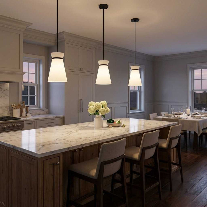 Fynn One Light Pendant in Midnight Black Generation Lighting Canada