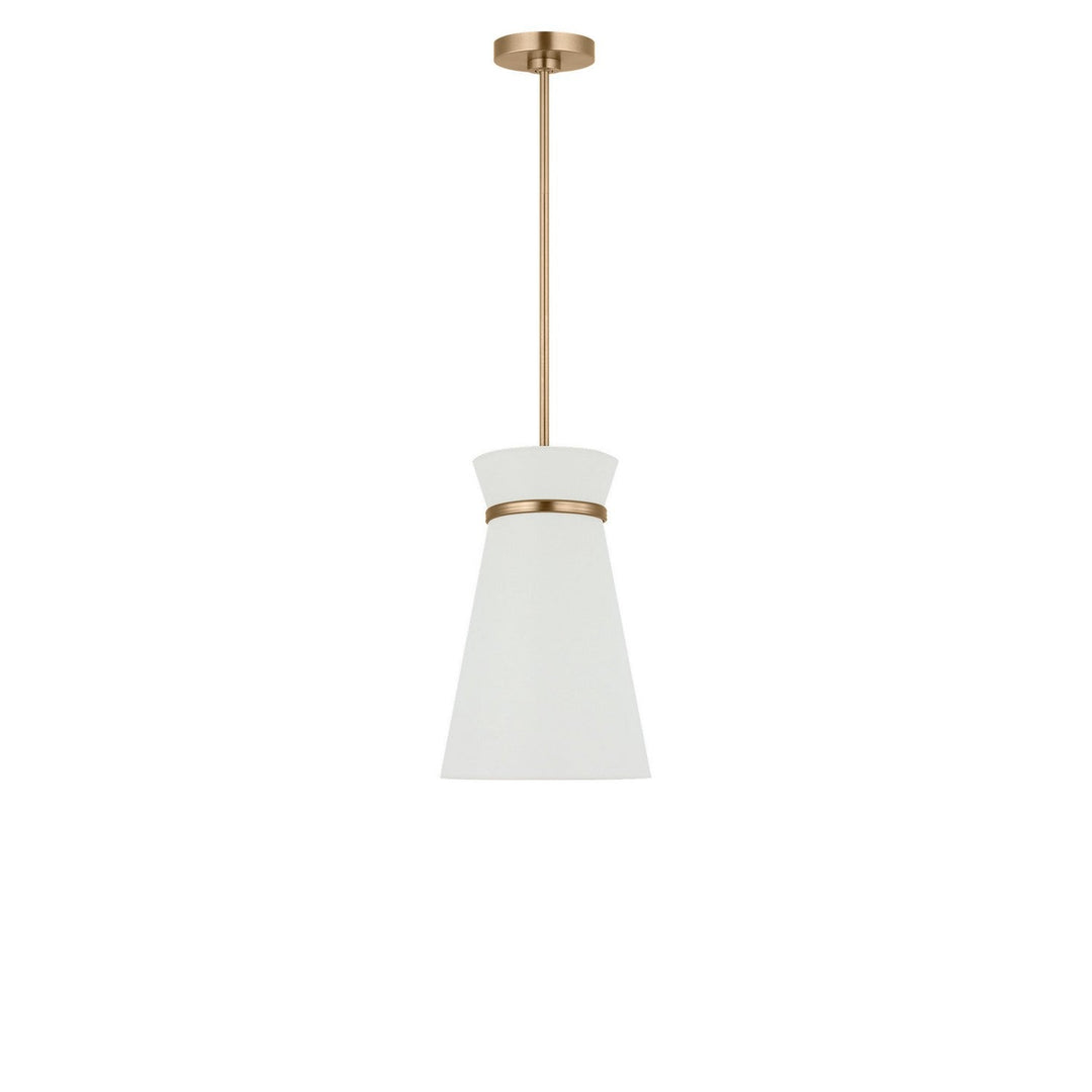 Fynn One Light Pendant in Satin Brass Generation Lighting Canada