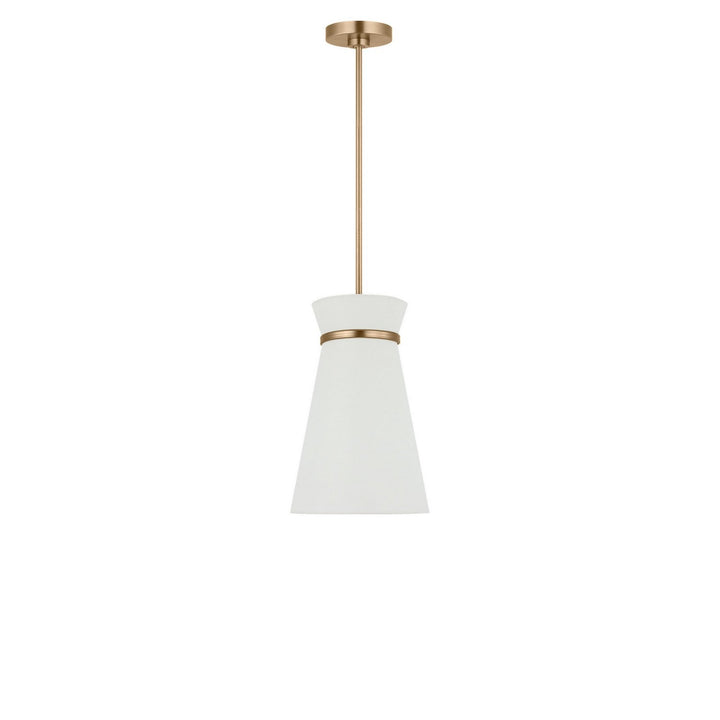 Fynn One Light Pendant in Satin Brass Generation Lighting Canada