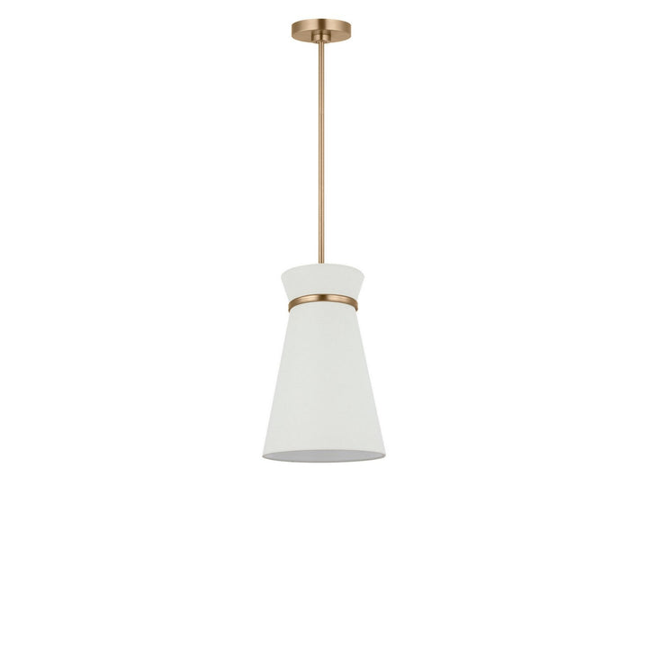 Fynn One Light Pendant in Satin Brass Generation Lighting Canada