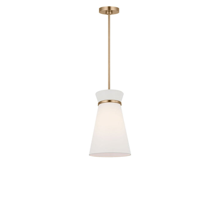 Fynn One Light Pendant in Satin Brass Generation Lighting Canada