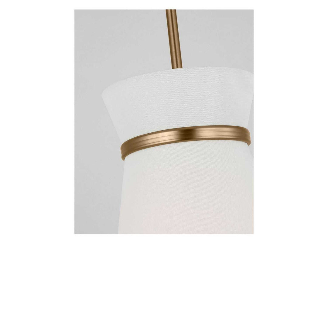 Fynn One Light Pendant in Satin Brass Generation Lighting Canada