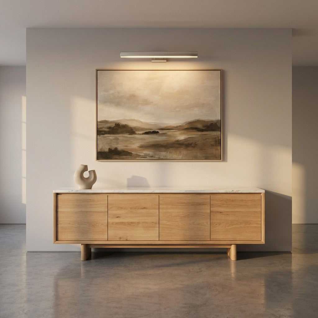 Gallery LED Picture Light in Brushed Nickel Generation Lighting Canada