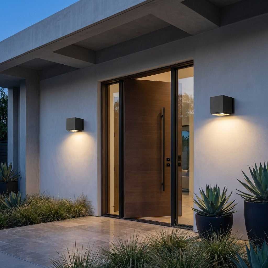 Huntwick LED Outdoor Wall Lantern in Textured Black Generation Lighting Canada