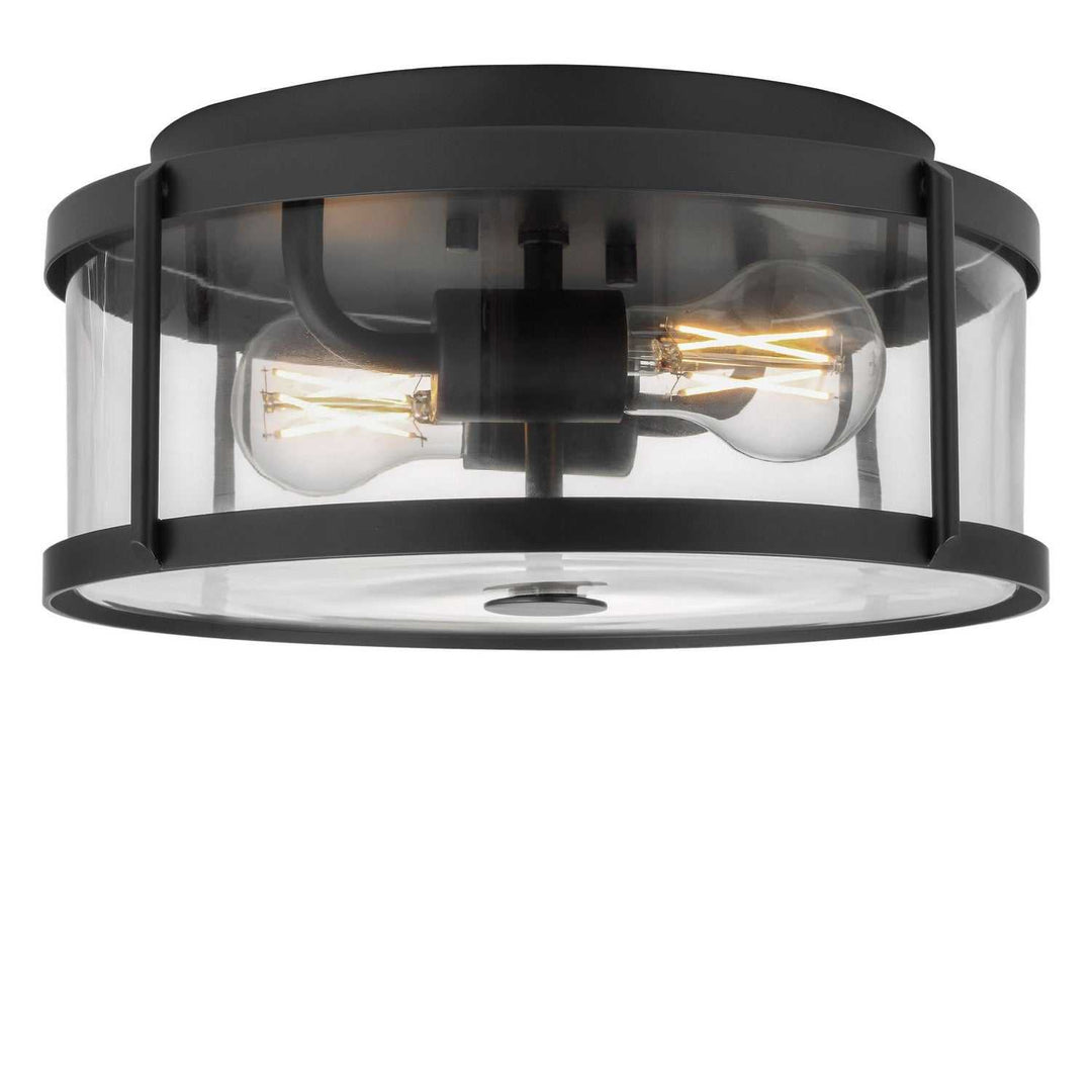 Lumra Two Light Flush Mount in Midnight Black Generation Lighting Canada