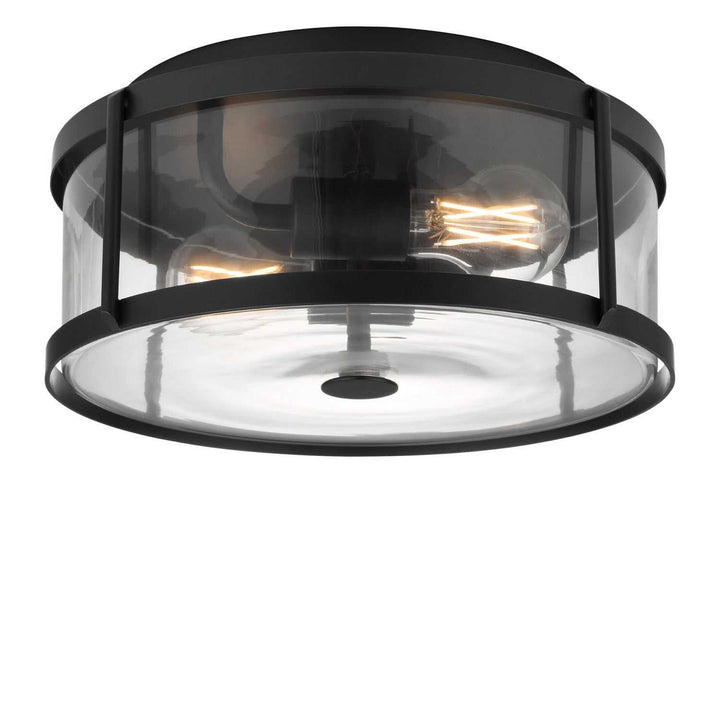 Lumra Two Light Flush Mount in Midnight Black Generation Lighting Canada