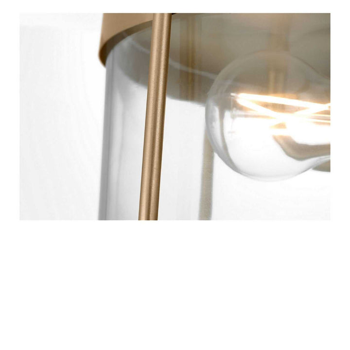 Lumra Two Light Flush Mount in Satin Brass Generation Lighting Canada