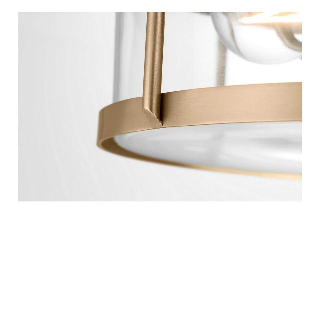 Lumra Two Light Flush Mount in Satin Brass Generation Lighting Canada