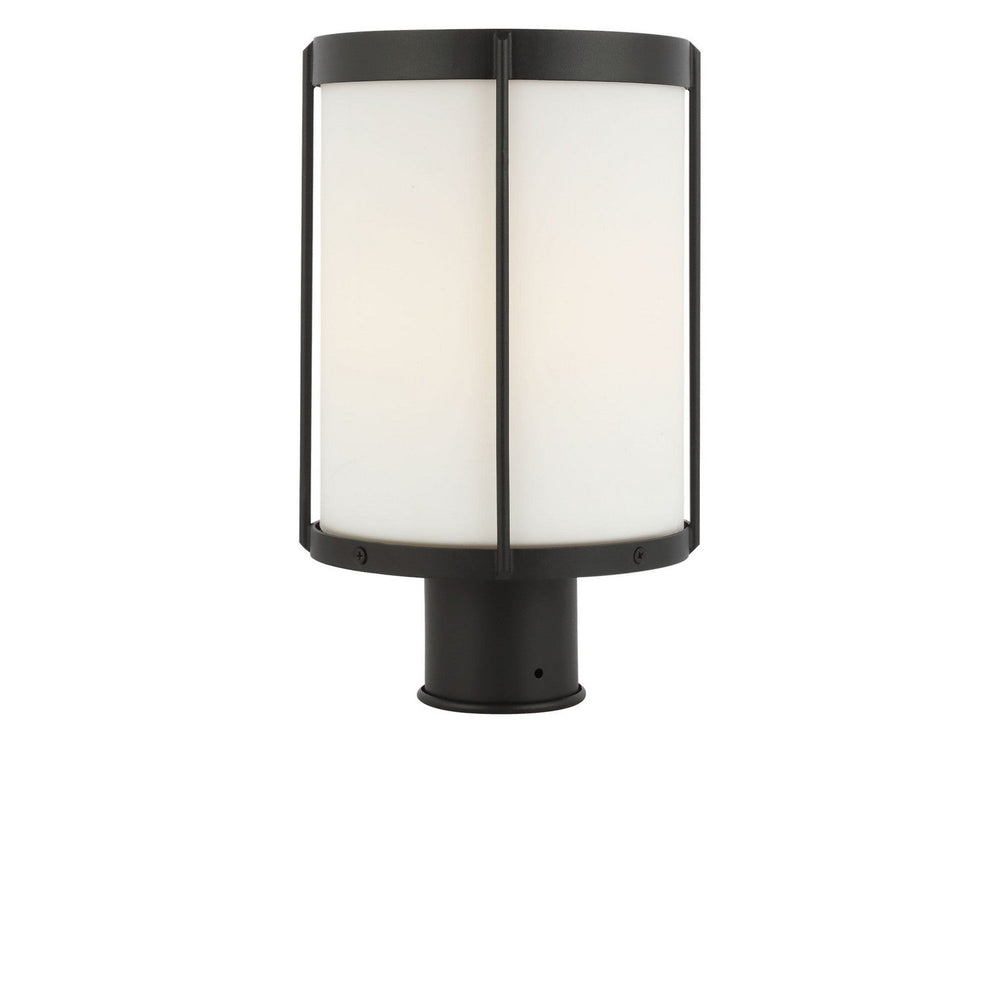 Luning One Light Outdoor Post Lantern in Textured Black Generation Lighting Canada