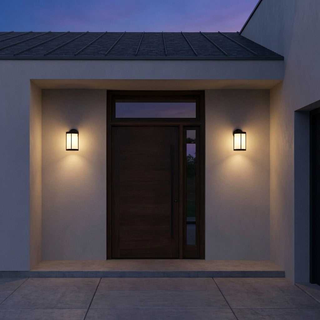 Luning One Light Lantern in Textured Black Generation Lighting Canada