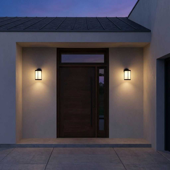 Luning One Light Lantern in Textured Black Generation Lighting Canada