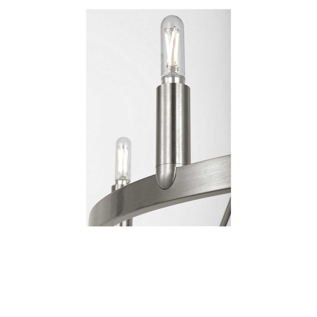 Mirla Six Light Chandelier in Brushed Nickel Generation Lighting Canada