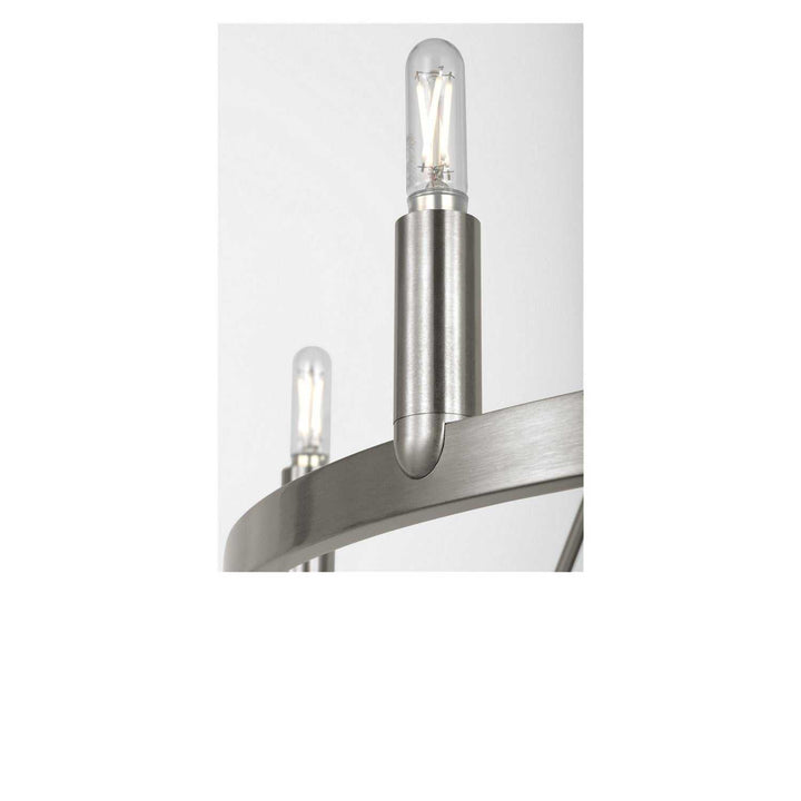 Mirla Six Light Chandelier in Brushed Nickel Generation Lighting Canada