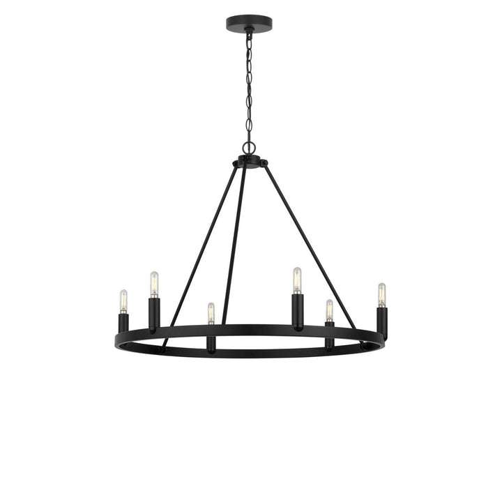 Mirla Six Light Chandelier in Midnight Black Generation Lighting Canada