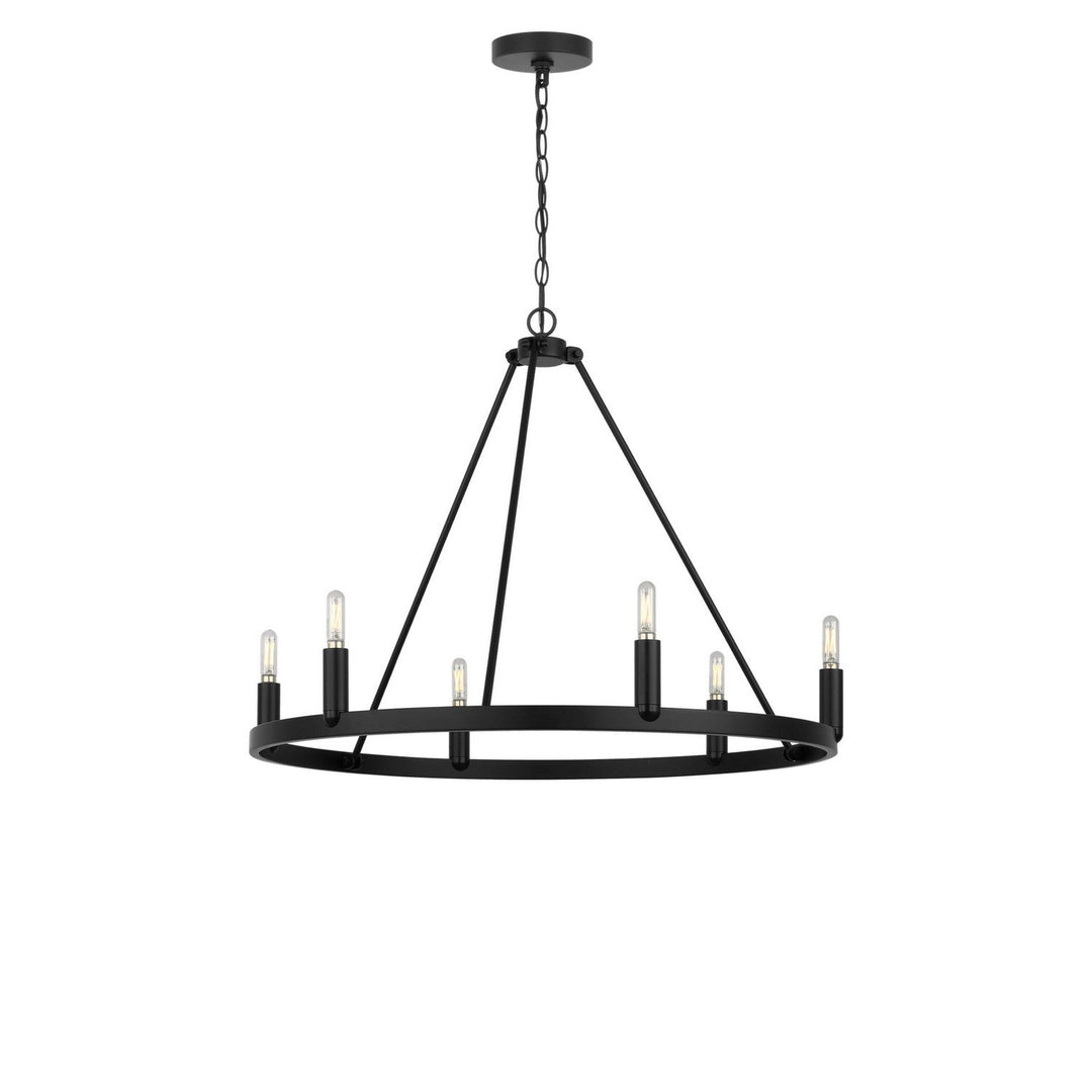 Mirla Six Light Chandelier in Midnight Black Generation Lighting Canada