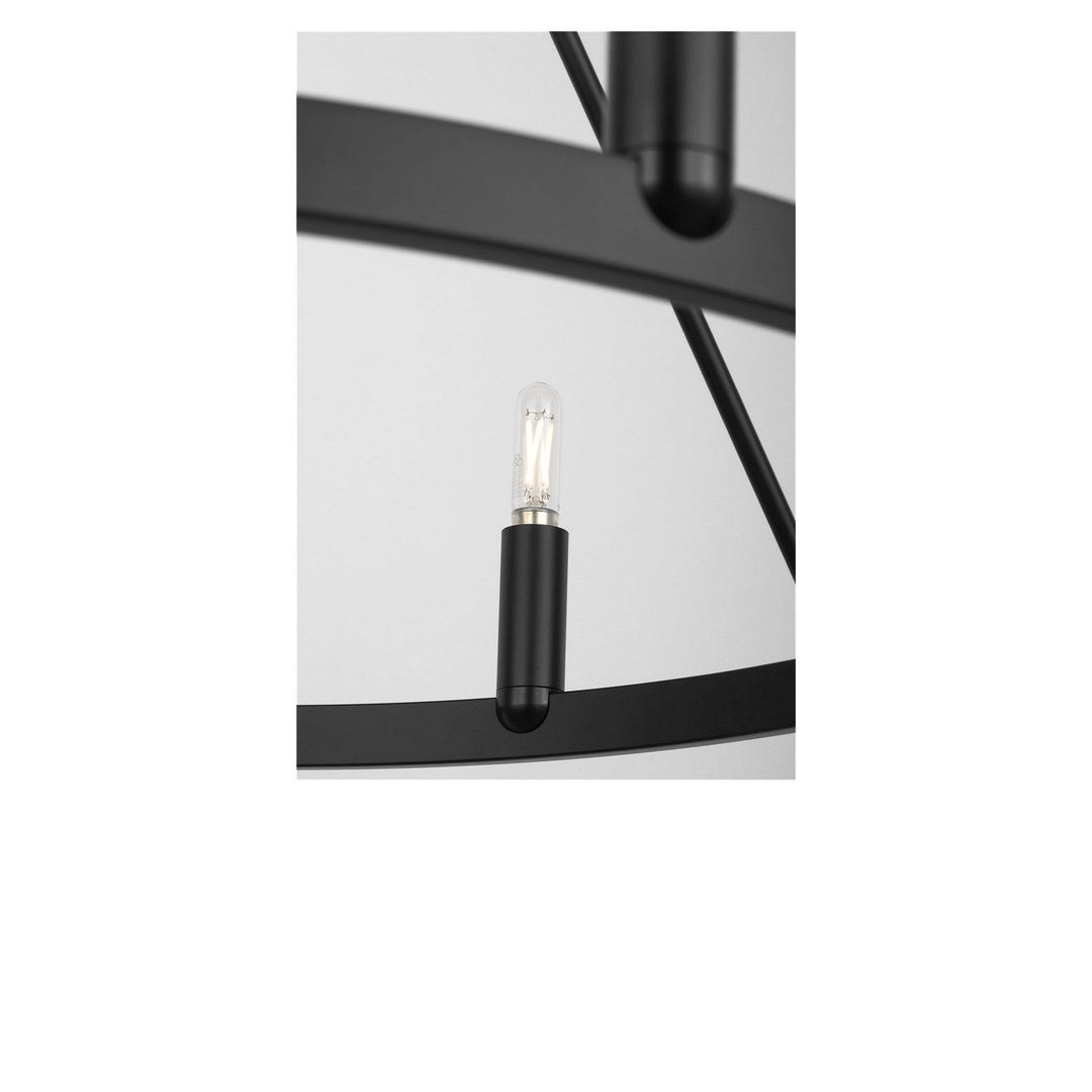 Mirla Six Light Chandelier in Midnight Black Generation Lighting Canada
