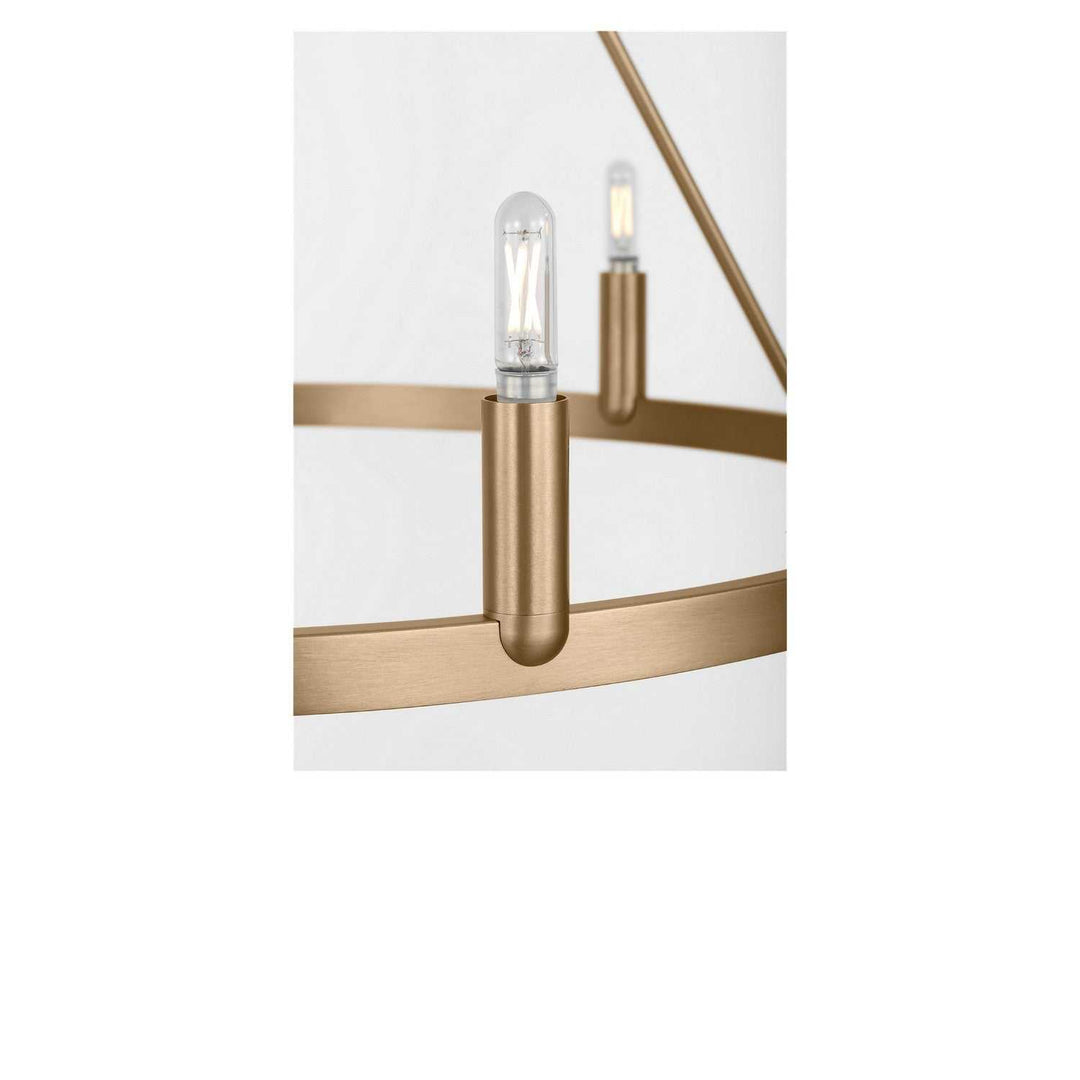 Mirla Six Light Chandelier in Satin Brass Generation Lighting Canada