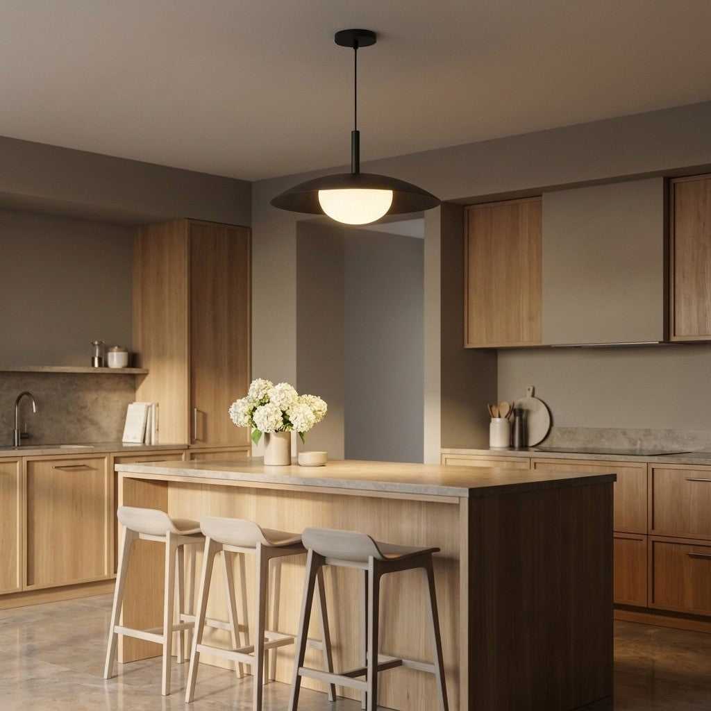 Mont One Light Pendant in Midnight Black Generation Lighting Canada