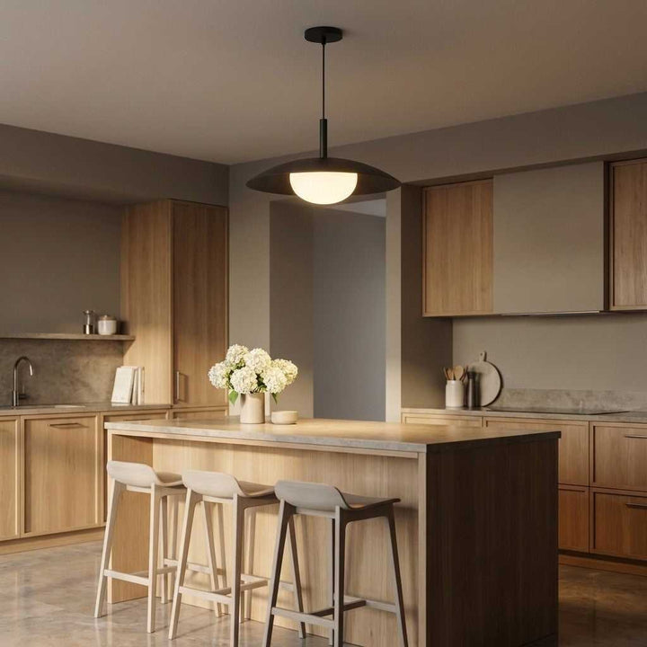 Mont One Light Pendant in Midnight Black Generation Lighting Canada