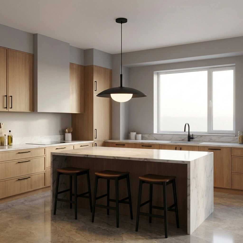 Mont One Light Pendant in Midnight Black Generation Lighting Canada