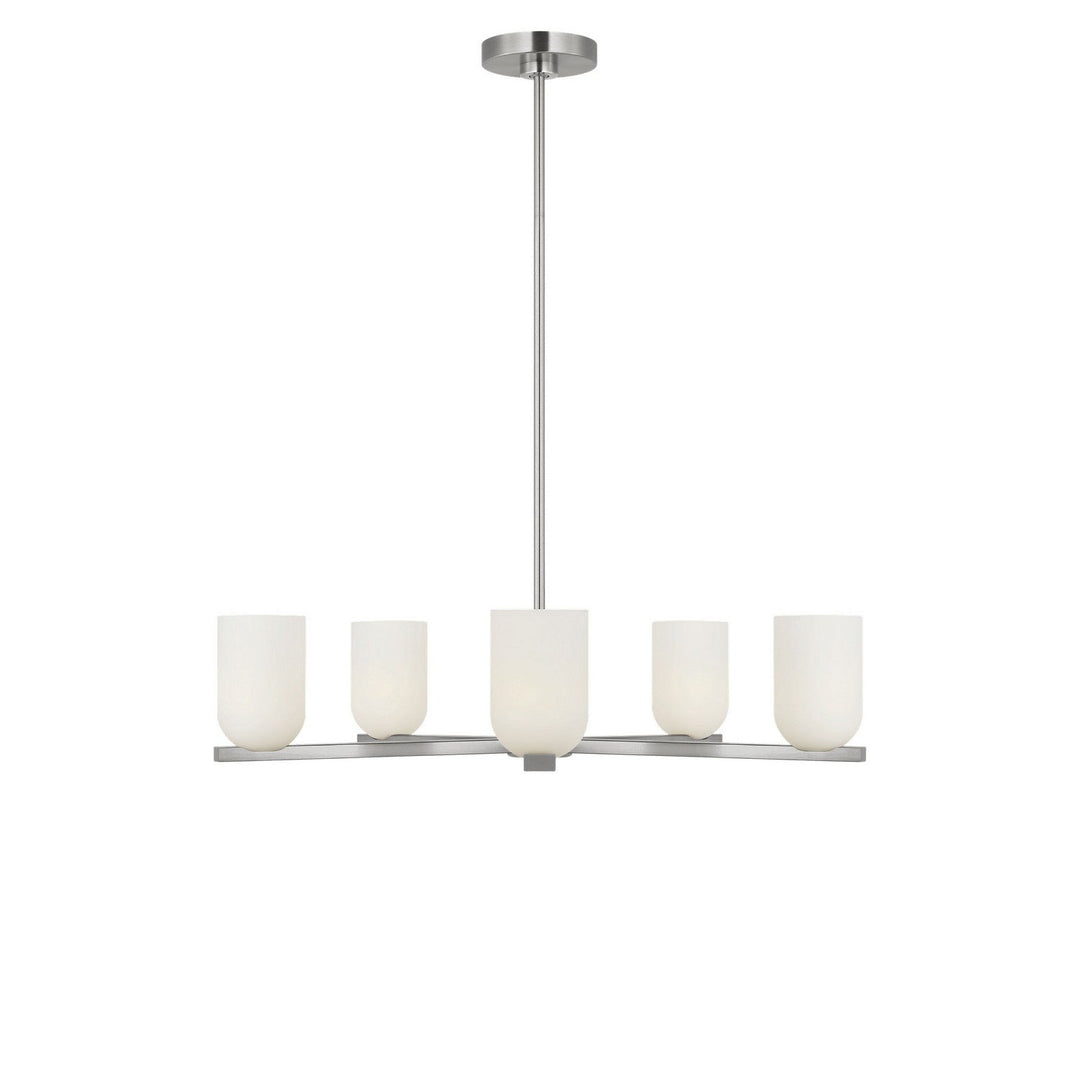 Neblina Five Light Chandelier in Brushed Nickel Generation Lighting Canada