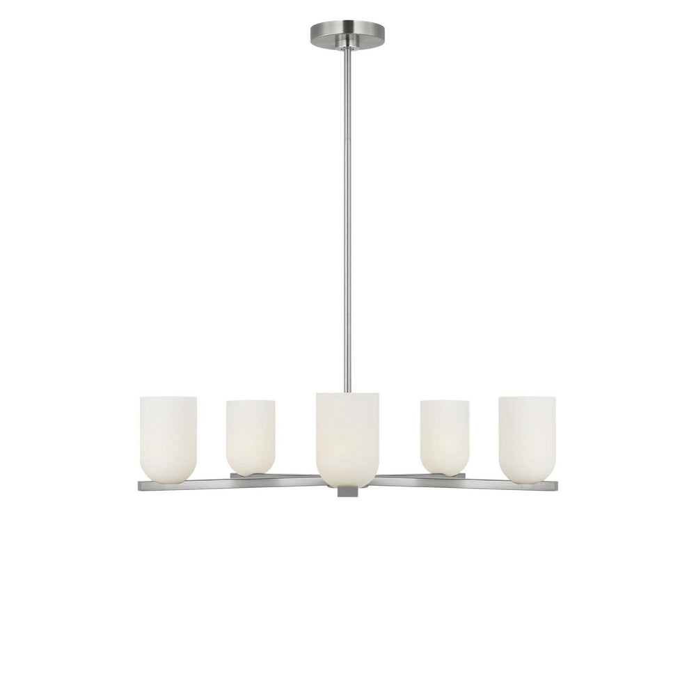 Neblina Five Light Chandelier in Brushed Nickel Generation Lighting Canada