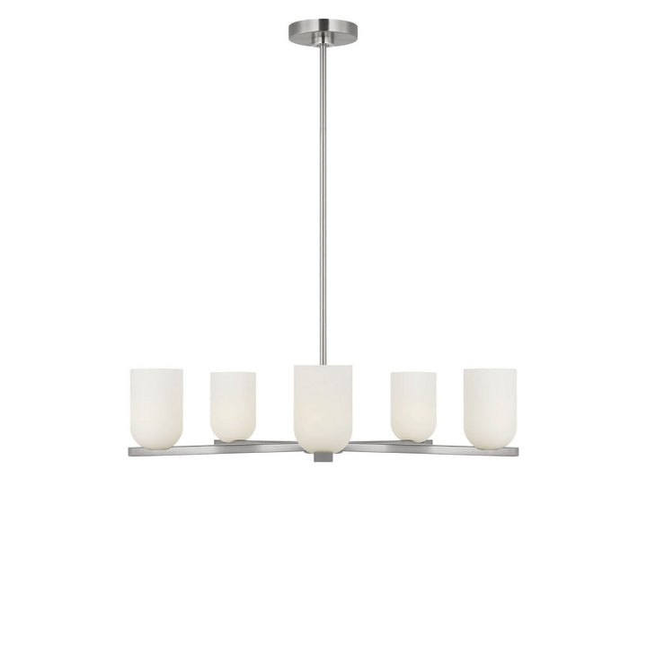 Neblina Five Light Chandelier in Brushed Nickel Generation Lighting Canada