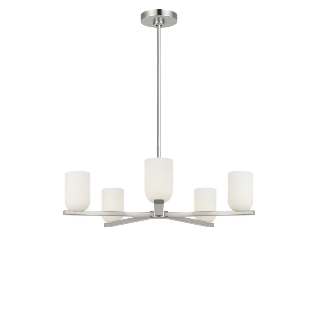 Neblina Five Light Chandelier in Brushed Nickel Generation Lighting Canada