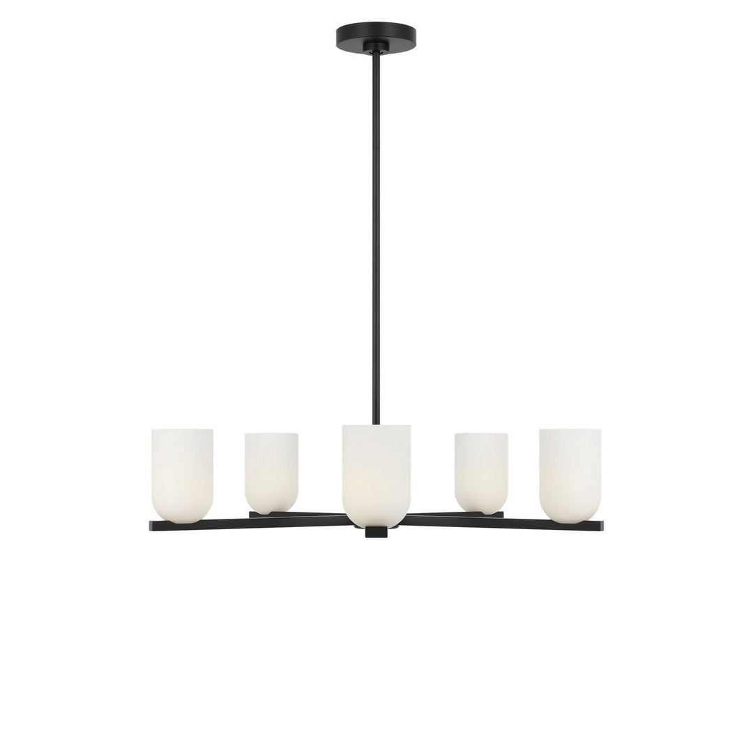 Neblina Five Light Chandelier in Midnight Black Generation Lighting Canada