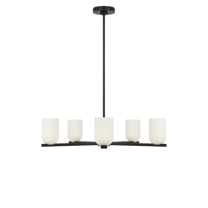 Neblina Five Light Chandelier in Midnight Black Generation Lighting Canada