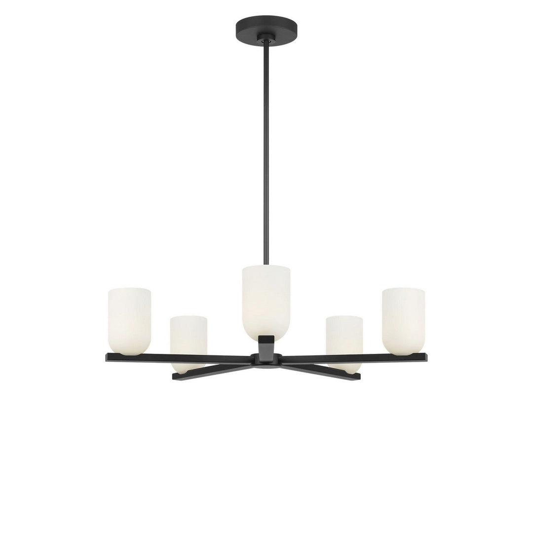 Neblina Five Light Chandelier in Midnight Black Generation Lighting Canada