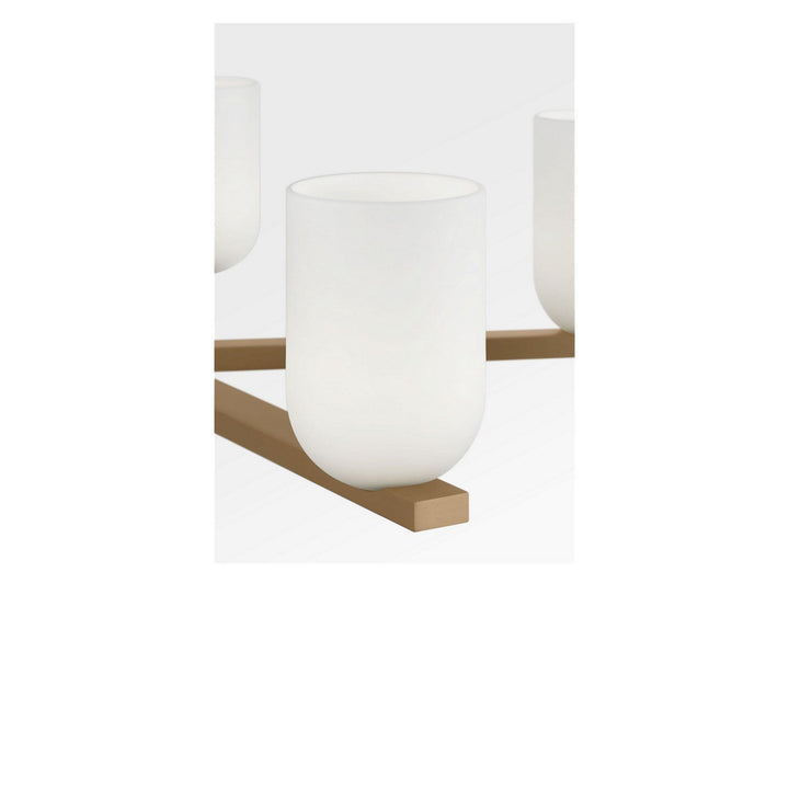 Neblina Five Light Chandelier in Satin Brass Generation Lighting Canada