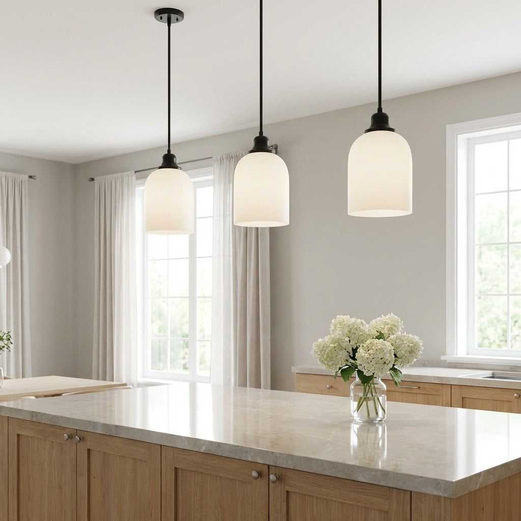 Neblina One Light Pendant in Midnight Black Generation Lighting Canada