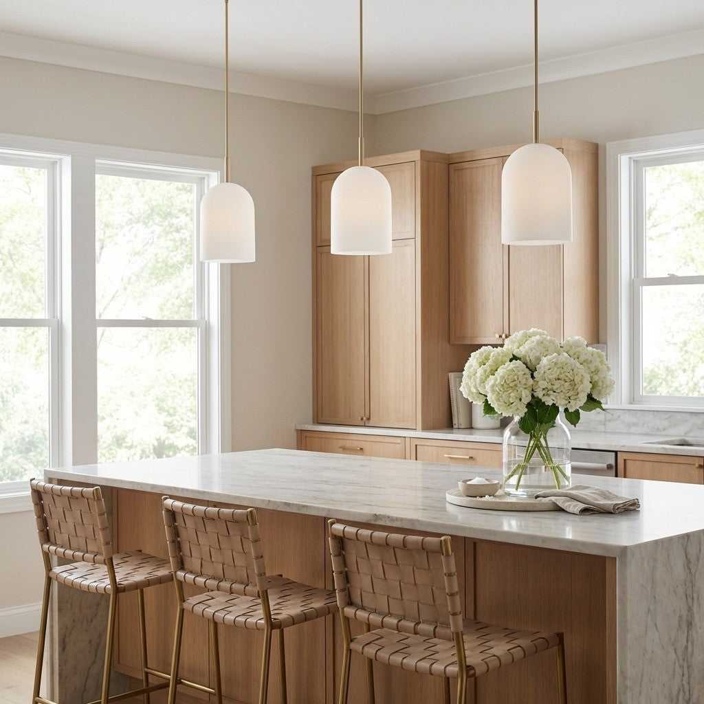 Neblina One Light Pendant in Satin Brass Generation Lighting Canada