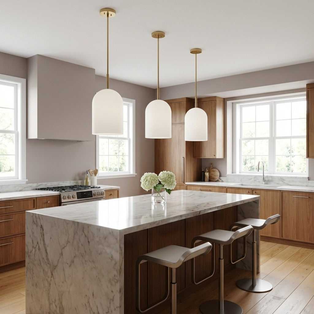 Neblina One Light Pendant in Satin Brass Generation Lighting Canada
