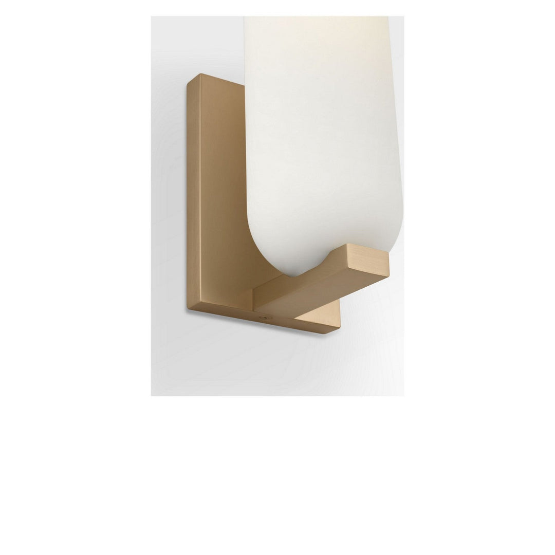 Neblina One Light Vanity in Satin Brass Generation Lighting Canada