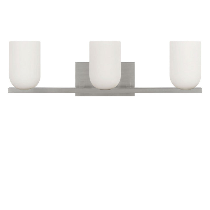 Neblina Three Light Vanity in Brushed Nickel Generation Lighting Canada