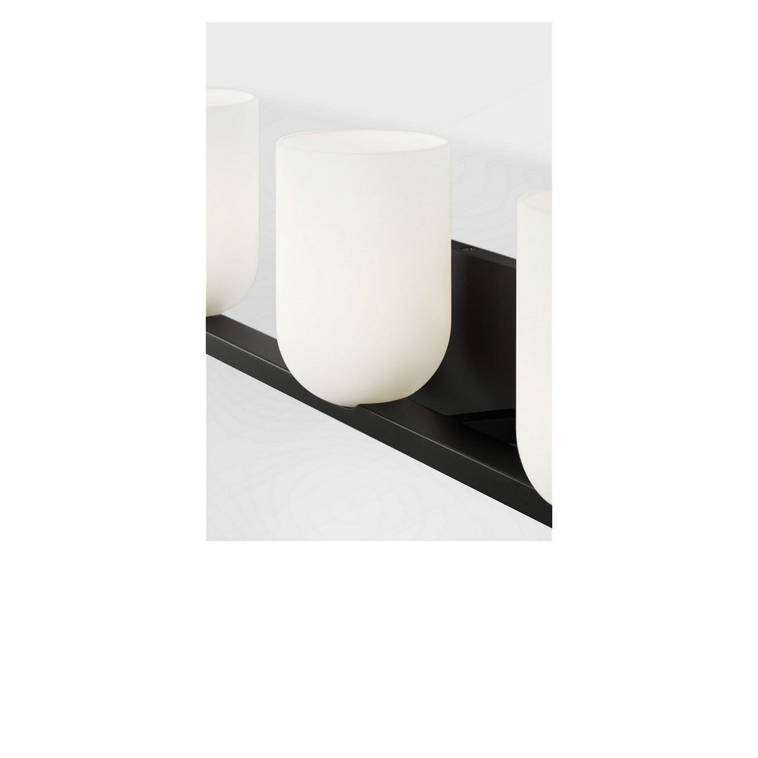 Neblina Three Light Vanity in Midnight Black Generation Lighting Canada