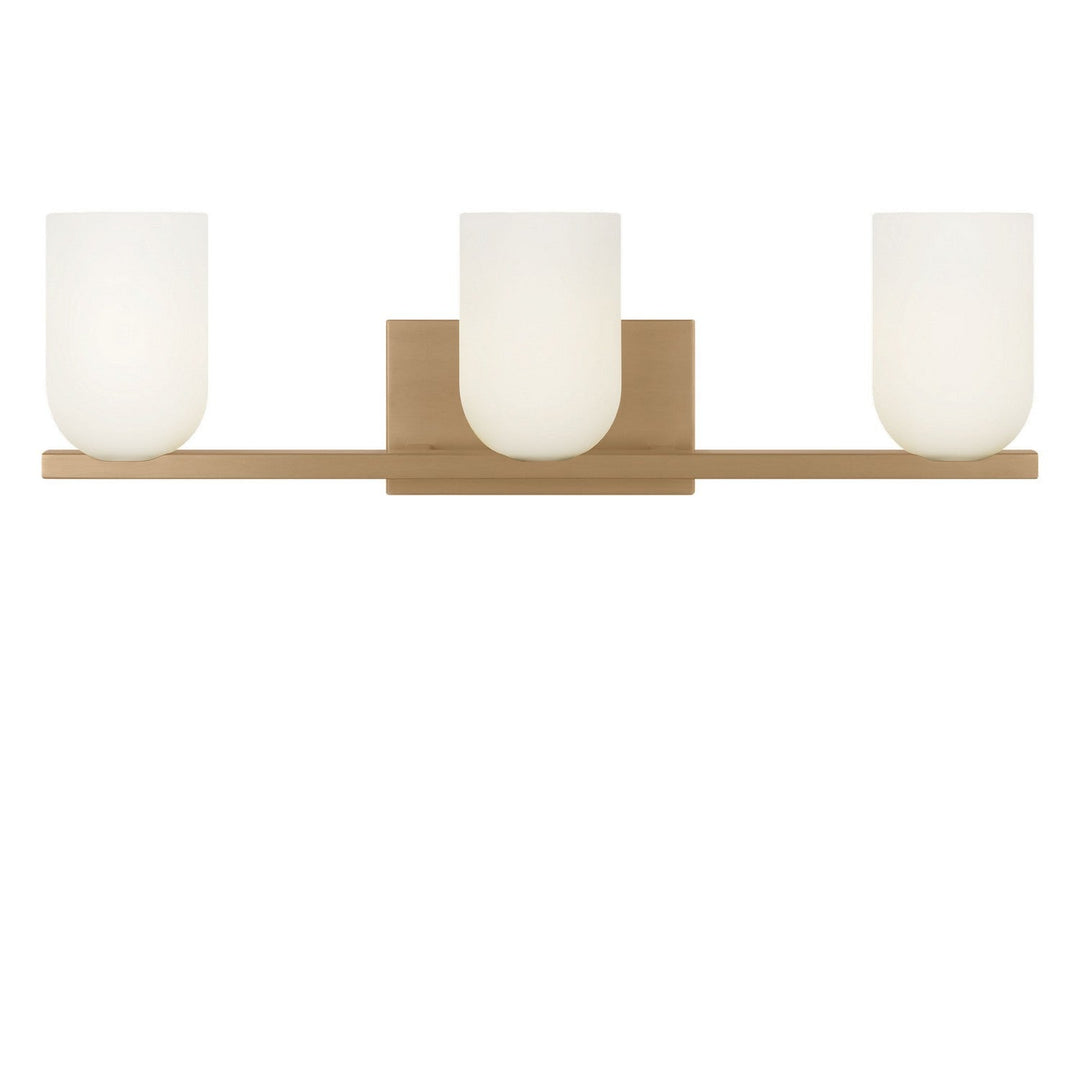 Neblina Three Light Vanity in Satin Brass Generation Lighting Canada