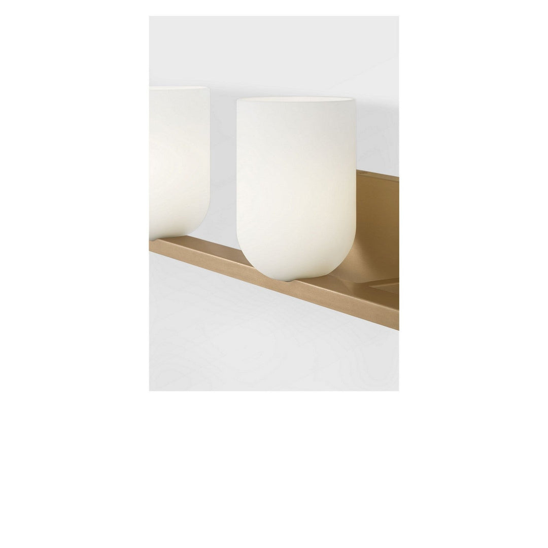 Neblina Three Light Vanity in Satin Brass Generation Lighting Canada