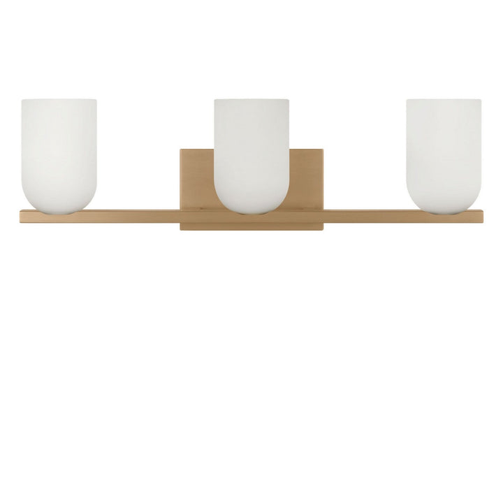 Neblina Three Light Vanity in Satin Brass Generation Lighting Canada