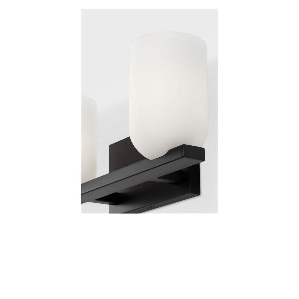Neblina Two Light Vanity in Midnight Black Generation Lighting Canada