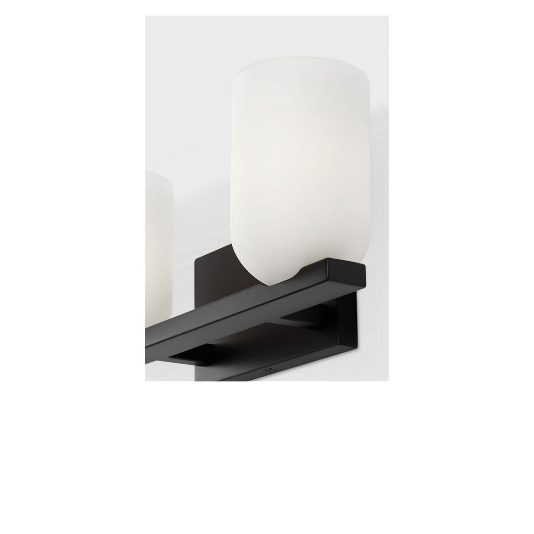 Neblina Two Light Vanity in Midnight Black Generation Lighting Canada