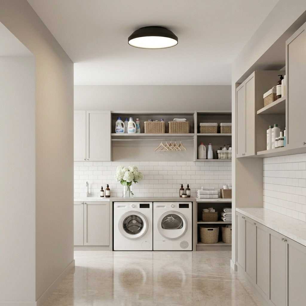 Nevado LED Flush Mount in Midnight Black Generation Lighting Canada