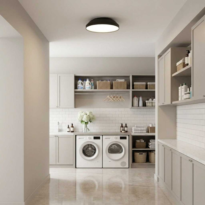 Nevado LED Flush Mount in Midnight Black Generation Lighting Canada