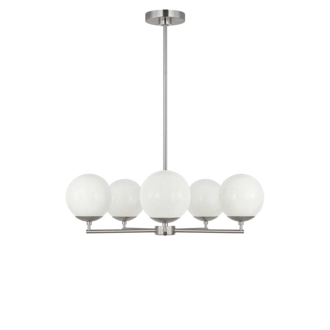 Nube Five Light Chandelier in Brushed Nickel Generation Lighting Canada