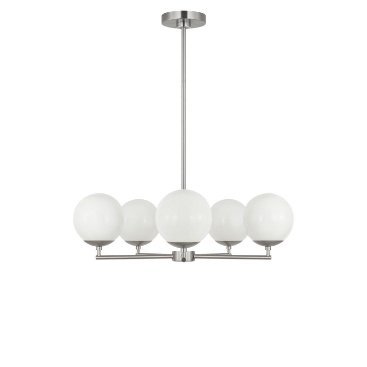 Nube Five Light Chandelier in Brushed Nickel Generation Lighting Canada