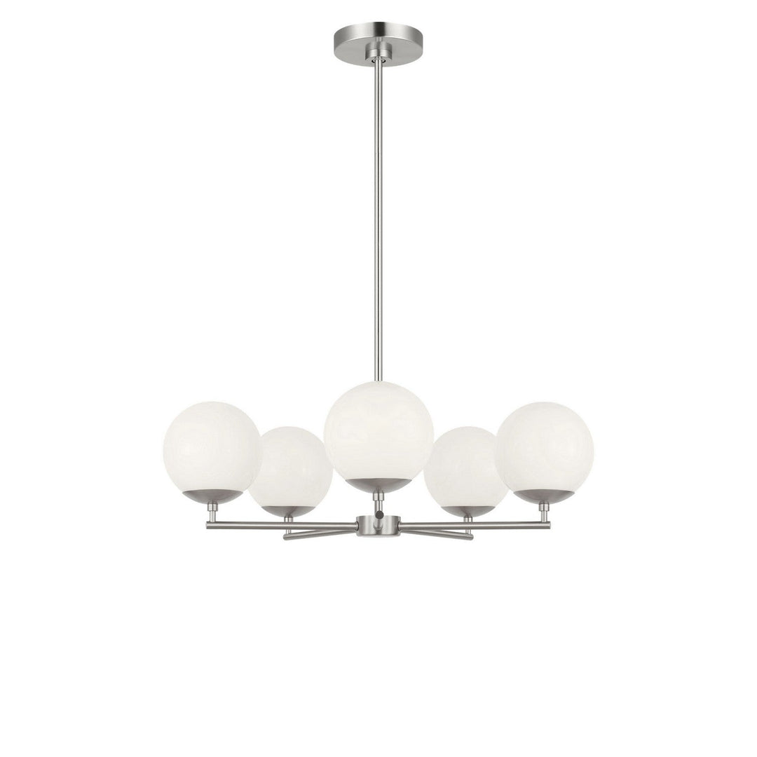 Nube Five Light Chandelier in Brushed Nickel Generation Lighting Canada