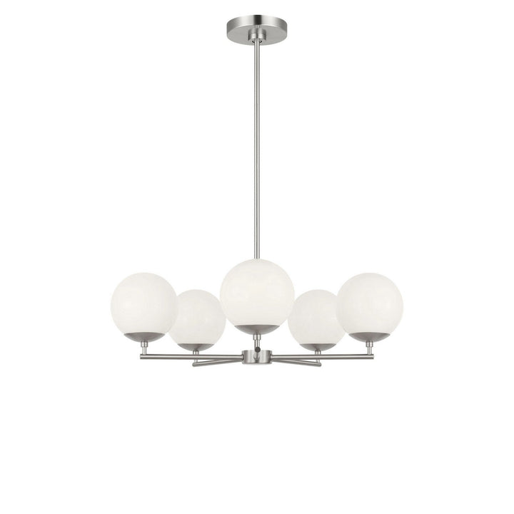 Nube Five Light Chandelier in Brushed Nickel Generation Lighting Canada