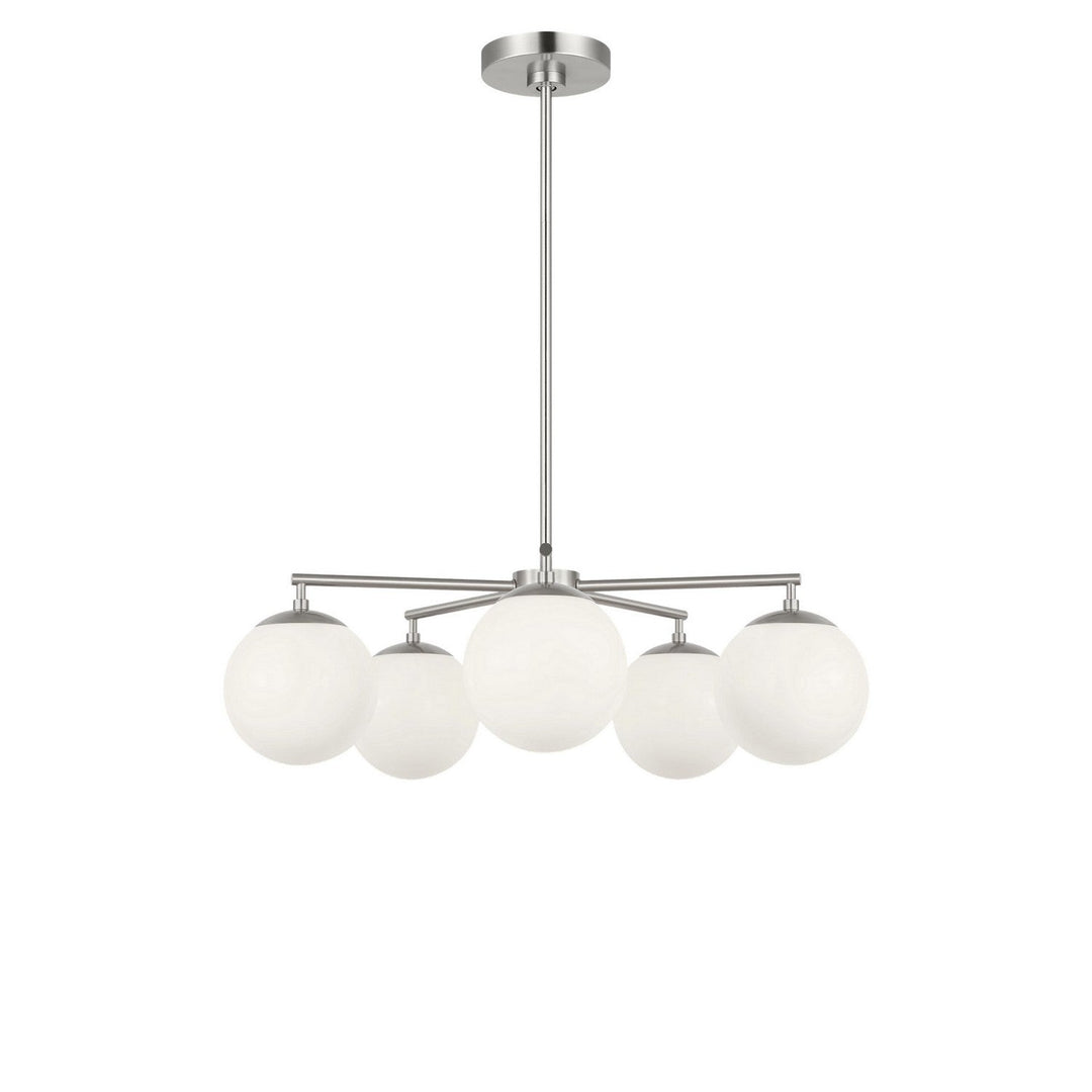 Nube Five Light Chandelier in Brushed Nickel Generation Lighting Canada